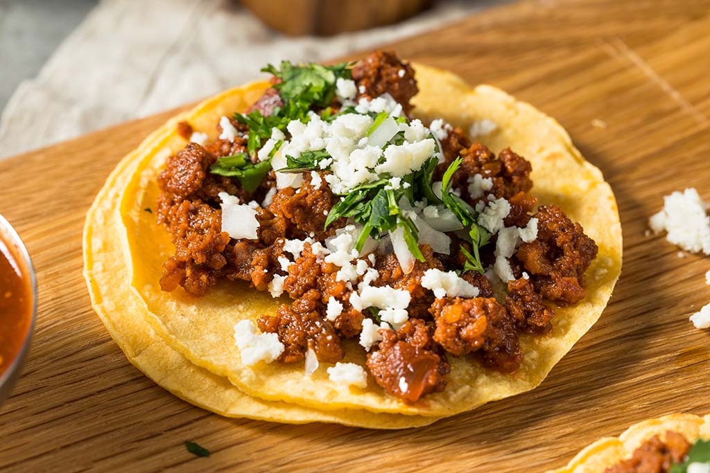 Receta tacos de chorizo vegetariano