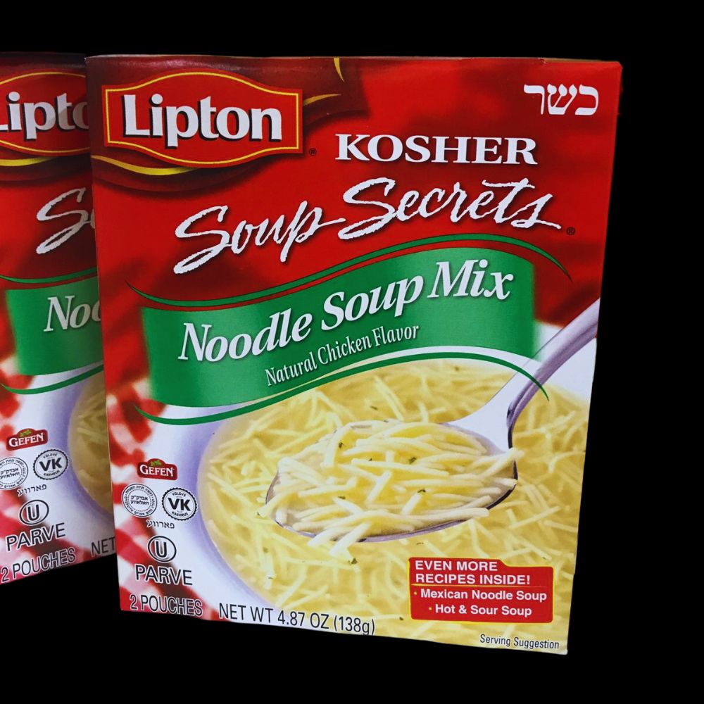 Lipton Soup Secrets Natural Kosher Chicken Flavor Noodle Soup Mix, 2 count,  4.87 oz